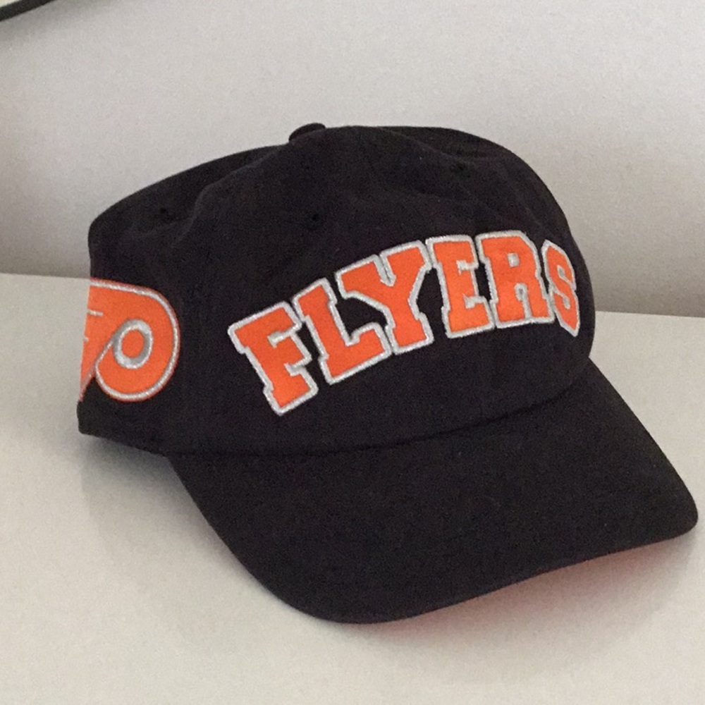 Black Flyers Cap with Orange Logo